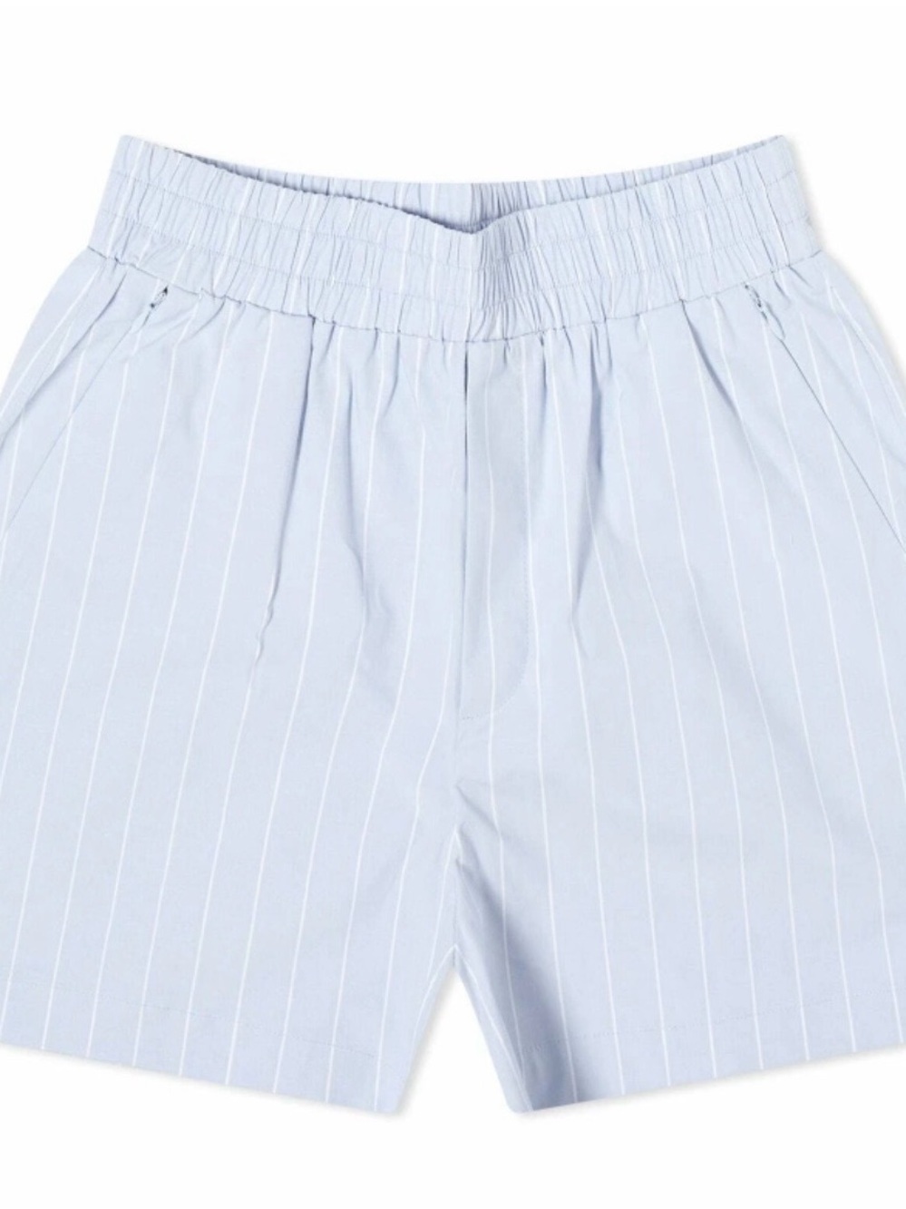 ⚡️Good American Stripe Weekend Shorts in Glass Stripe - Light Blue + White
